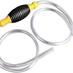 BEYTEQ Siphone Hose Pump, High Flow Siphon Hand Pump with 3M Syphon Hose, Portable Manual Car Fuel Transfer Pump for Gas Gasoline Petrol Oil Diesel Liquid Water Fish Tank-26