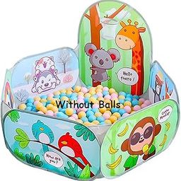 Magicwand【Without Balls】 X-X-Large Size Mesh Multi-Colored Cartoon Theme Pop-Up Activity Basket Ball-Pool【Age Upto 3 Yrs】-11