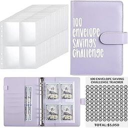 HASTHIP® Money Saving Planner A5 Budget Binder 100 Days Money Saving Plan Binder with 100 Cash Envelopes Money Saving Budget Binder for Planning and Saving-image-41