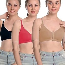 Front Open Non Padded Non Wired Cotton Everyday Bra-image-32