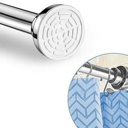 Stainless Steel (125Cm To 220Cm) Extendable Shower Curtain Tension Rod Non-Drilling Anti-Skid Spring Pull Rod,Silver-image-14