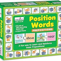 Creative's Position Words | Self-Correcting Match-ups Puzzles | Board Game for Kids | Learning & Educational Fun Game | Reinforce Basic Prepositions | Fun Learning Boards Game | Ages 4 & Up-8