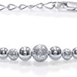 Pure 925 Sterling Silver Frosted Balls Design Bracelet for Women - 7.5 Inches With Approx Weight of 2.78 grams, Elegant Gift for Girlfriend, Wife, Sister | Lead & Nickel Free-image-65