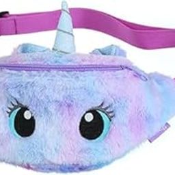 Women Girls Kids Fluffy Fuzzy Unicorn Fanny Pack Tie Dye Rainbow Waist Pack Crossbody Purse Chest Bum Belt Bag-image-97