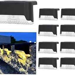 Solar Deck Lights for Outdoor Steps, LED Post Lights, Waterproof Stair Lights, Pack of 4, Energy-Saving Decorative Dusk to Dawn Landscape Lamps-image-89