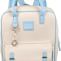 Unisex Adults Backpacks Faux Leather with Fabric Lining Casual bag with Zipper closure-19