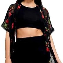 Women’s Lightweight Loose Fit Georgette Shrug II Boho Open Front Shrug II 100% breathable II perfect for layering-42