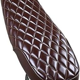 LOOM TREE® Brown Leather Motorcycle Cafe Racer Seat Flat Saddle For Vintage Street Bike | 1 Piece Motorcycle Seat-image-45