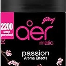 Godrej aer Matic Refill - Automatic Room Fresheners | Passion | 2200 Sprays Guaranteed | Lasts up to 60 days (225ml)-30