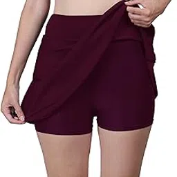 megaska Women Swim Skirts Swimsuit High Waist Swimming Skorts with Shorts Bikini Bottoms Bathing Suit Bottoms-picture-13