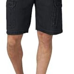 Reoutlook Men's regular fit soft denim cargo shorts-image-63