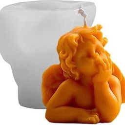 Keshav Creations Multi-Style Angel Candle Mold I 3D Thinking Baby Angel Shape Silicone Epoxy Mould I DIY Handmade Ornament Chocolate, Cake D?cor, Aromatherapy, Soap, Resin Art Craft Making - 1 Cavity-image-5