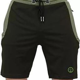 SHINE N SHOW Men's Cotton Blend Stylish, Solid Regular Fit Shorts (Black/Green)(Pack of 3)-image-101