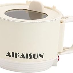 Mini Hot Pot 1.5L Portable Ramen Cooker for Pasta Egg Oatmeal White-picture-31