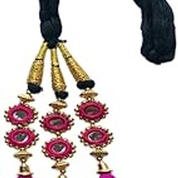 Gadinfashion™ Punjabi Parandi Paranda Choti Braid/Tassles Hair, Hair Extensions for Girls and Women Pack of 1, Color-pink-image-28