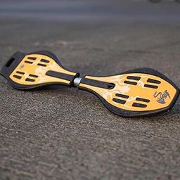 EYESIGN Waveboard Caster Board Classic - 2 Wheel Pivoting Skateboard with 360-degree Casters, for Kids, Teens, and Adults(Mix Character) (Yellow Wave Board)-image-58