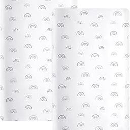 Rainbow Changing Pad Cover Diaper Changing Table Pad Covers 2 Pack 32”x17”x5.5” for Standard Baby Changing Pads Universal Microfiber Soft Cradle Sheets for Baby Boys Girls-picture-27