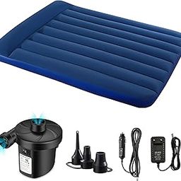 Portable Inflatable Air Mattress with Built-In Electric Pump, Twin Size Blow-Up Bed for Camping, Travel, and Home Use, Comfortable and Durable Air Bed with Quick Inflation (Double-137*191cm)-5