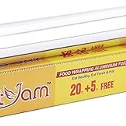 Satyam Aluminium Food Wrapping Foil, 25 Metres, 11 Micron Thickness, 20+5m Free Pack of 1 Food WRAP Multipurpose Aluminium foil Wrapping Paper-image-17