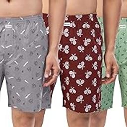 Men's Pure Cotton Printed Boxer Shorts – Soft, Breathable, All-Day Comfort (Pack of 3) | Boxers |-picture-32