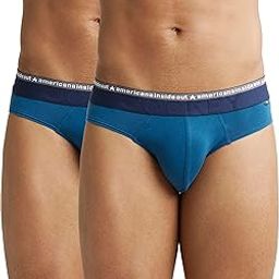 Men's Super Combed Cotton Elastene Stretch Solid Brief with Ultrasoft and Durable Waistband (Pack of 2)_Seaport Teal_M_-image-47