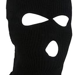 lnrueg Balaclava Ski Mask 3-Hole Washable Knitted Cold-Proof Windproof Elastic Ski Face Mask for Men Solid Color Elastic Stretchy-picture-19