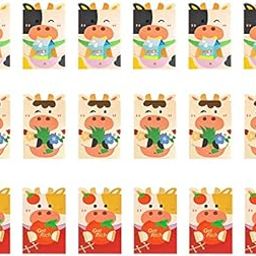 boxoon 18PCS 2021 Lucky Money Packets Lovely Cartoon Red Packets Red Money Envelopes Chinese Money Packets-image-57