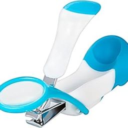 Hopop Baby Nail Clipper | Baby Nail Cutter Tool Suitable from 0+ Months | Safety Nail Cutter with Magnifier Zoom Lens for Newborns & Toddlers | Stainless Steel Rust Free Blade | Blue/White-1
