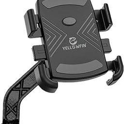 YELLOWFIN Quick Release Mobile Holder for Bikes | Scooters | Motorcycles Mirror Mount - Auto Locking- for Maps and GPS Navigation (M16-B-Black)-27