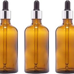 100ml Amber Glass Bottle + Glass Dropper + Silver Ring + Black Silicon Teat-image-23