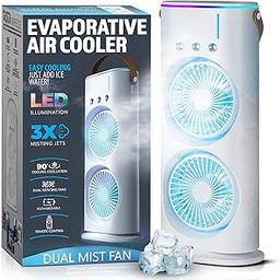 Aqua Breeze Misting Fan Portable Rechargeable Cooling Fan, Personal Air Conditioner, Evaporative Air Cooler for Room, Mister Fan Portable Outdoror Cooling Fans that Blow Cold Air for Travel & More-21