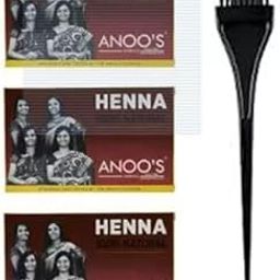 Anoos Henna Natural 100 G Pack of 3 With Brush-100% natural & chemical-free,Promotes hair growth Turns grey hair to a beautiful dark red colour,Prevents hair fall Conditions & adds shine to hair-image-47