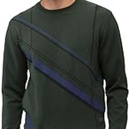 Men Regular Fit Print Pattern Cotton Polyester Blend Full Sleeve Henley Neck Casual Sweatshirt-64