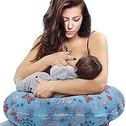 KRADYL KROFT 5in1 Baby Feeding Pillow with 100% Cotton Removable Cover | Breastfeeding Pillow | Nursing Pillow with Belt and Hoop (Motif)-16