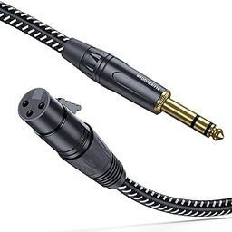 BlueRigger Premium XLR Pro Female to 6.5mm 1/4 TRS (10 Feet/3 Meters) Noise Free and Long-Lasting Cable for Microphone, AMP, Mixer, Studio Monitor-23