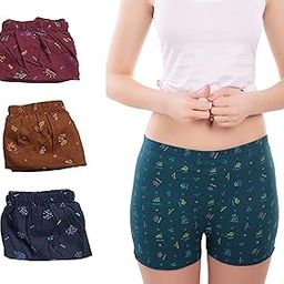 RM Women Pure Cotton Printed Boy Short Panties Underwear (Multicolor, 100) (Pack of 3)-picture-17