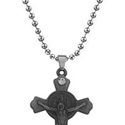 Christmas Gift Lord Holy Jesus Cross Christ Crucifix Gold and Silver Stainless Steel 01 Necklace Pendant for Men and Women-image-33