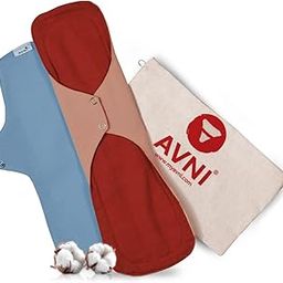 Avni - Lush Reusable Cloth Pads, Regular Size, Pack of 2 | Antimicrobial Washable Sanitary Pad | With Storage Pouch (Regular - 240MM)-image-5