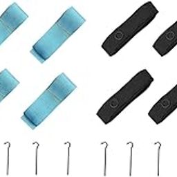UJEAVETTE 6 Pieces Beach Volleyball Lines Workout for Training Backyard Outdoor Sports Blue-image-7