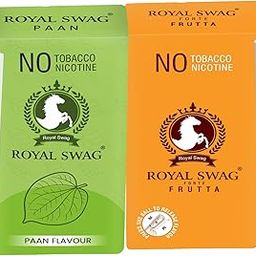 ROYAL SWAG Natural Herbal Cigarettes FRUTTA, PAAN Flavour(20 Sticks) 100% Tobacco-Free and Nicotine-Free With Ayurvedic Herbs Clove, Tulsi, and More | Free From Additives and Chemicals-17