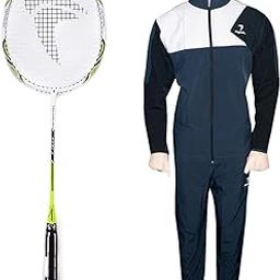 FLYPOWER BADMINTON RACKET AGNI 3 WITH TRACKSUIT FLY MARATHON WHITE GREY SIZE XS-picture-10