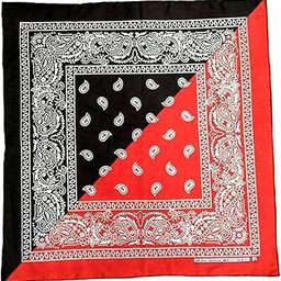 100% Cotton Paisley Printed Novelty Cowboy Bandana Handkerchiefs Multi-purpose For Men and Women-image-14