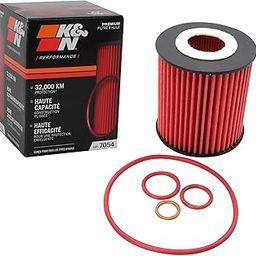 K&N Oil Filter - High Performance-Series compatible with BMW (HP-7054), Red-25