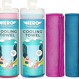 Hero 2-Pack Cooling Towels for Travel, Hiking, Sports, Yoga, Ultra Soft Microfiber 40" x 12"-image-61