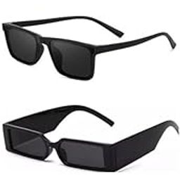 MC stan Shades Unisex set of 4 MC stan goggles rectangle sun glasses MC stan shades Retro Vintage Narrow Women::white black glasses white google for women offer pack of 4 goggles for women 387-9
