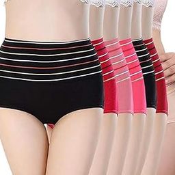 Women's Cotton High Waist Panties Body Tummy Tucker Brief Fit Underwear Full Coverage Ladies Panty for Daily Use Multicolor-image-93