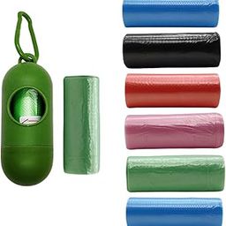 Amso Portable Disposable Baby Diaper Nappy Garbage Bag with Removable Capsule Box ((1 Capsul and 8 Multi Color Garbage Roll))-10