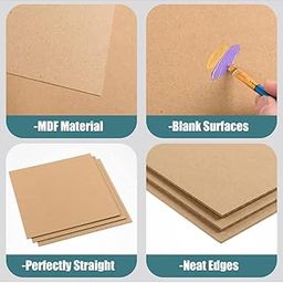 MDF Art Boards for Craft Work, A4 Size 9"×12", Blank Canvas Surface, Pack of 6-image-70