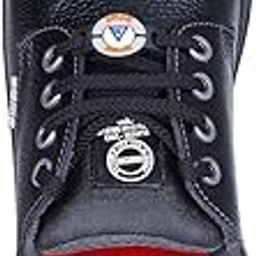 ACME Men's Black Neutron Closed-Toe Leather Safety Shoes - 11 (45)-image-4