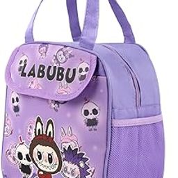 HASTHIP® Kids Lunch Bag, Cartoon Insulated Bento Box Bag, Picnic Bag with Handle, Waterproof with Extra Pocket, 20x13x24cm-image-39